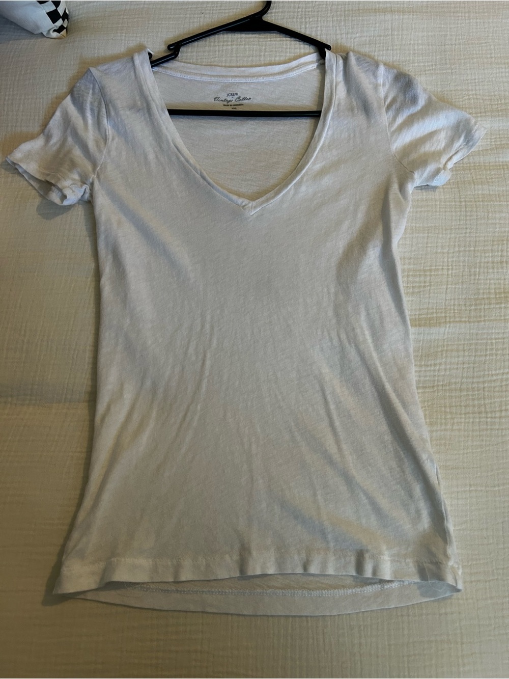 J. Crew Vintage Cotton White Crew Neck T-Shirt